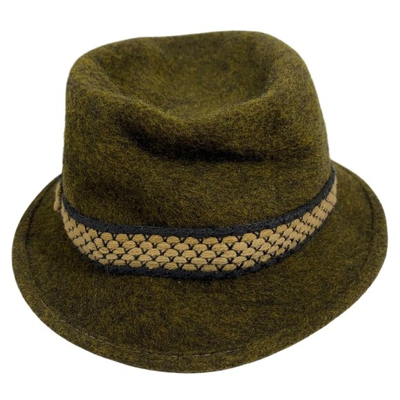 Vintage BOYVILLE Mens Greenish Wool Hat SZ 6.5 Deluxe Quality Sears Roebuck Co - Picture 3 of 11